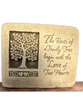 The Roots Of A Family Tree Inspirational Wall Plaque - Hanging Stone Decor